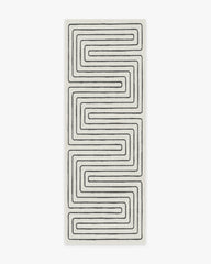 Labyrinth Black & Ivory Rug by Jonathan Adler