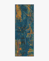 Sgraffito Royal Blue Flatwoven Rug by Malene Barnett