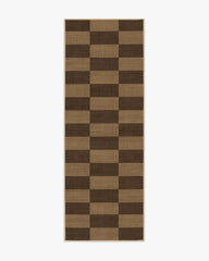 Yates Check Brown Re-Jute Rug by Architectural Digest