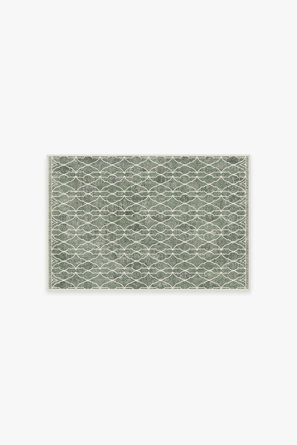 Grogu™ Trellis Sage Green Flatwoven Rug