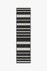 Sailmaker Stripe Black Outdoor Rug