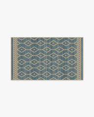 Newport Slate Blue Re-Jute Rug by Gray Malin