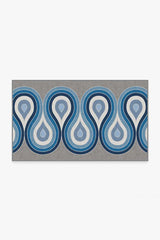 Milano Blue Steel Rug by Jonathan Adler