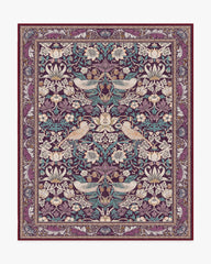 Strawberry Thief Burgundy Rug by Morris & Co.