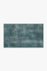 Sudaria Solid Teal Blue Flatwoven Rug