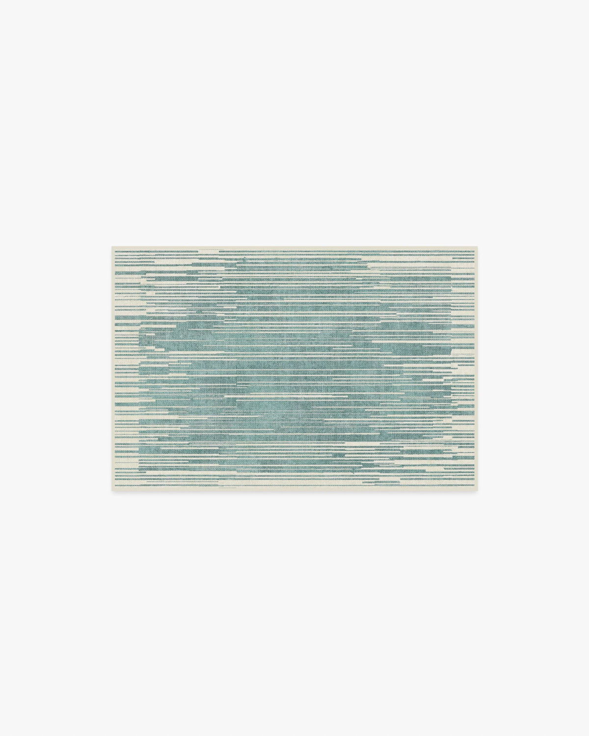 Striated Border Blue Rug
