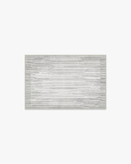 Striated Border Soft Grey Rug