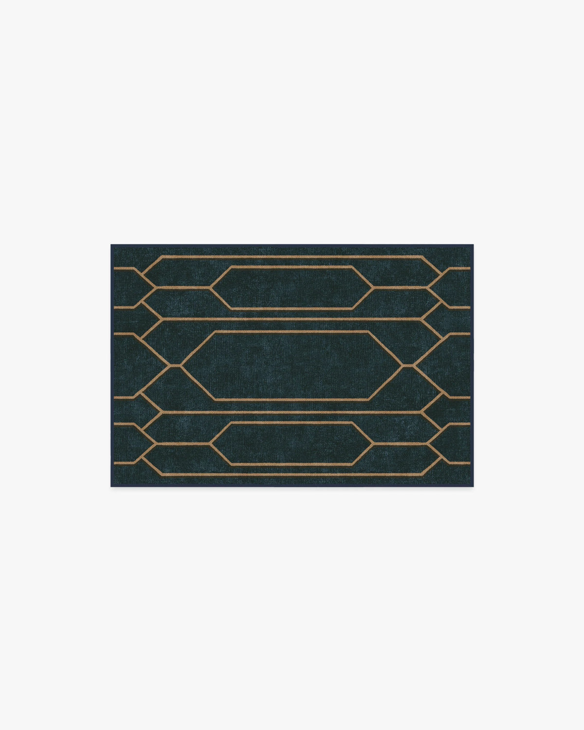 Bryant Marine Blue & Gold Flatwoven Rug by The Hiltons