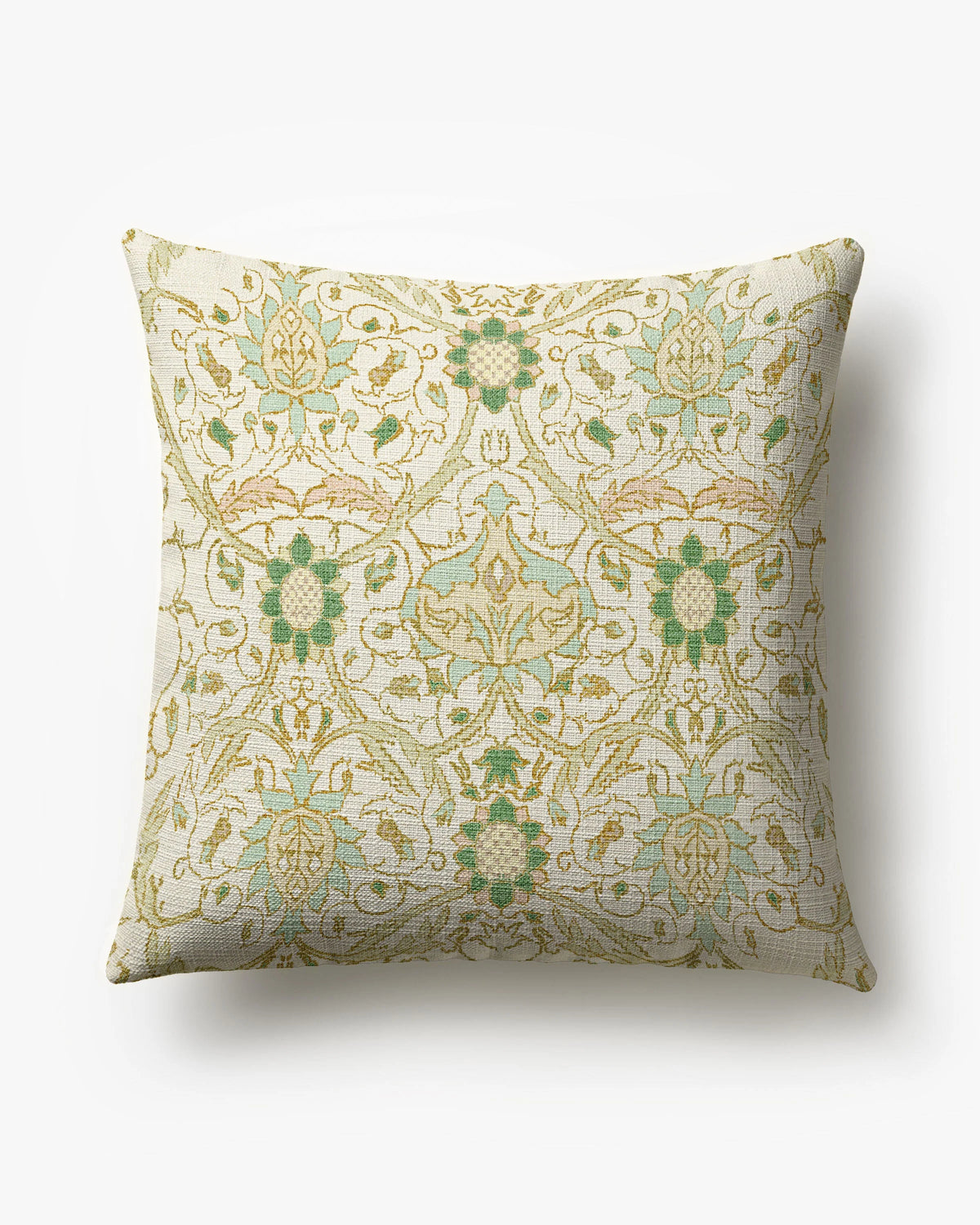 Montreal Vintage Cream Woven Throw Pillow by Morris & Co.