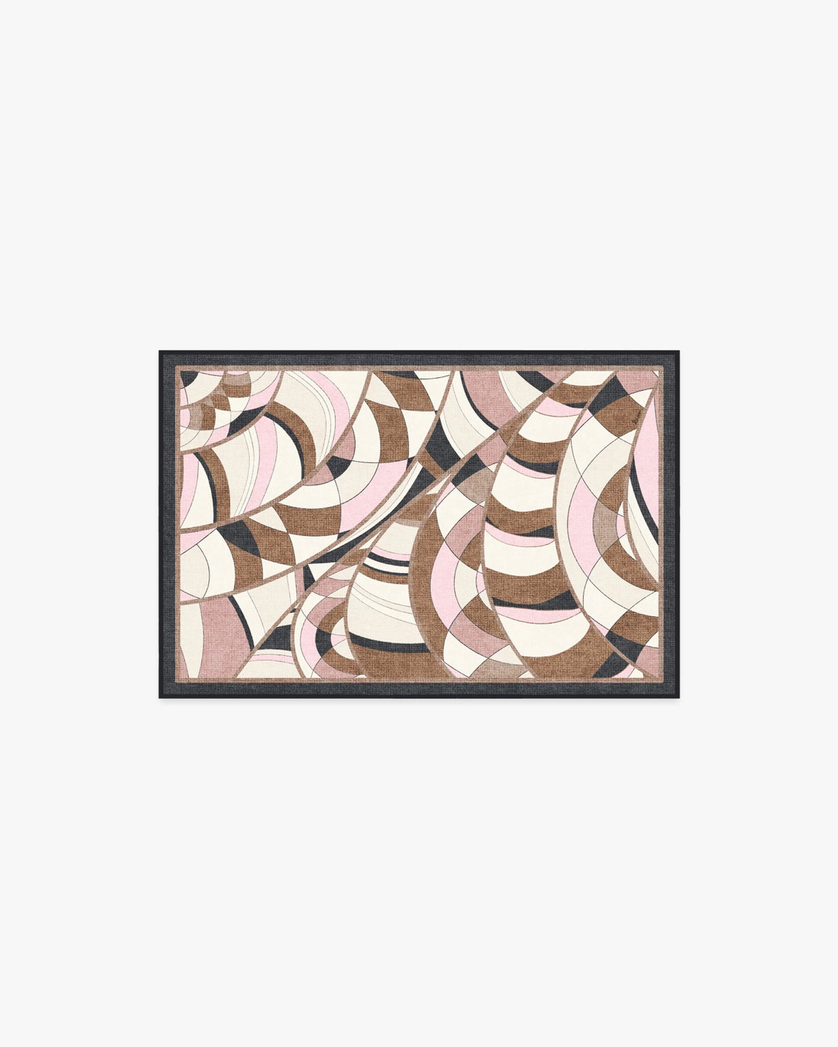 Portobello Road Soft Pink & Black Rug by RIXO