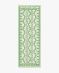 Ava Ikat Green Flatwoven Rug by Mrs. Alice