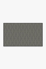 Halo Diamond Black Outdoor Rug