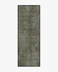 Blackthorn Forest Green Flatwoven Rug by Morris & Co.