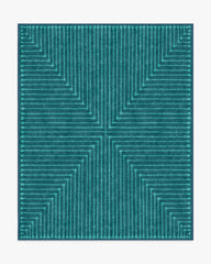 Inkdrop Blue & Teal Rug by Jonathan Adler