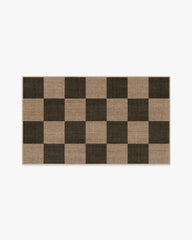 Checkerboard Soft Black Re-Jute Rug