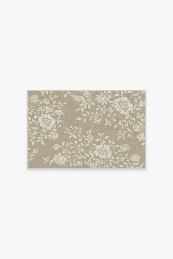 Mallow Flower Natural Stone Rug by Morris & Co.