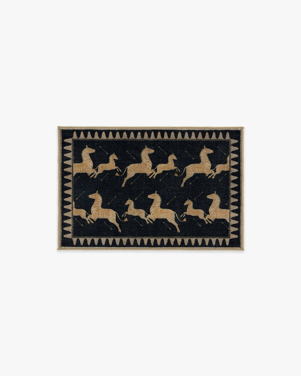 Zebras Black & Natural Rug by Scalamandré