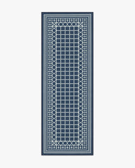 Palm Beach Navy Flatwoven Rug by Gray Malin