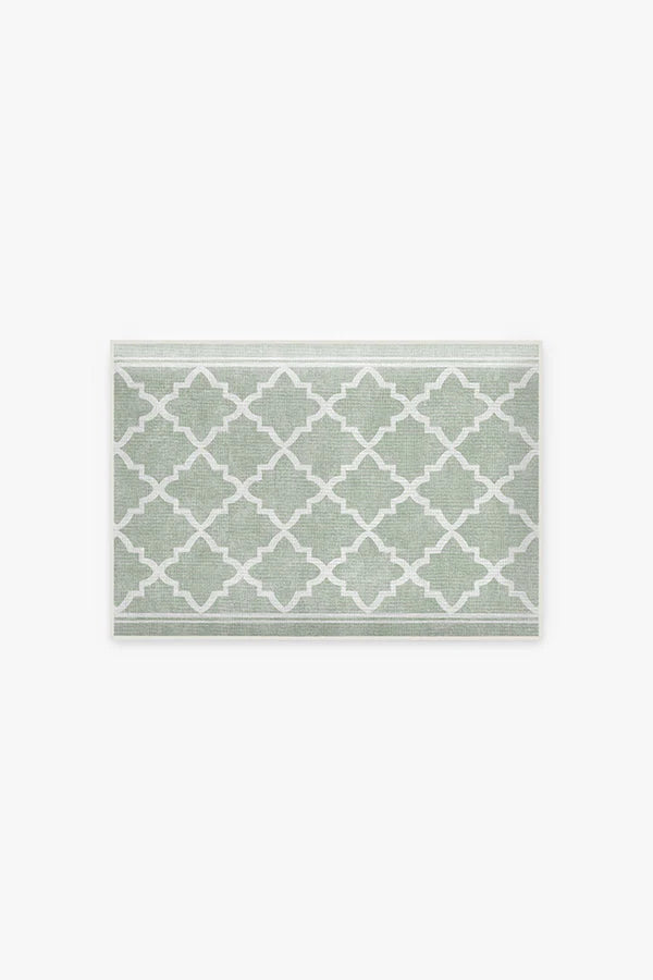 Tria Trellis Sage Green Bath Mat