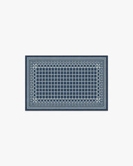 Palm Beach Navy Flatwoven Rug by Gray Malin
