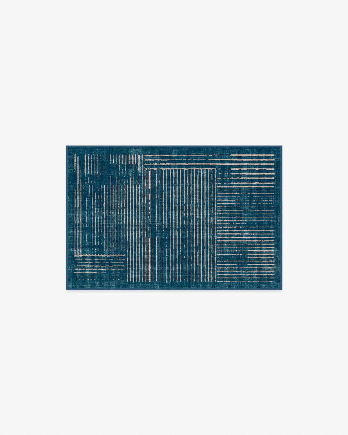 Linear Oasis Blue Flatwoven Rug