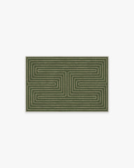Labyrinth Fern Green Flatwoven Rug by Jonathan Adler