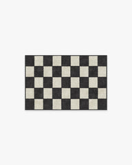 Jaque Checkered Black Flatwoven Rug