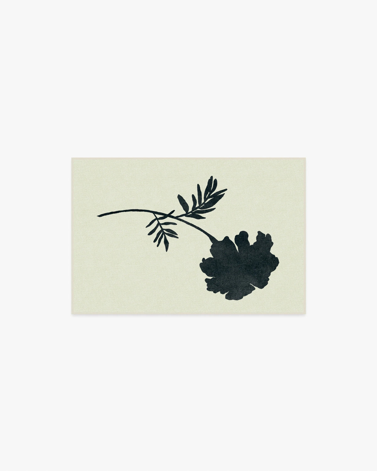 Temple Silhouette Ivory & Charcoal Rug by The Local Project